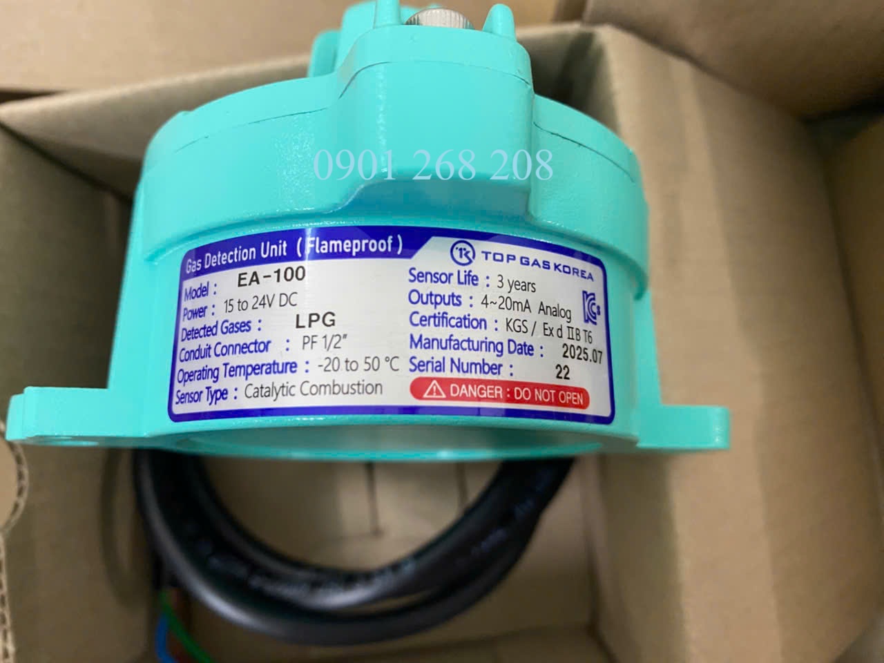 dau do gas phong no EA-100 top gas Korea